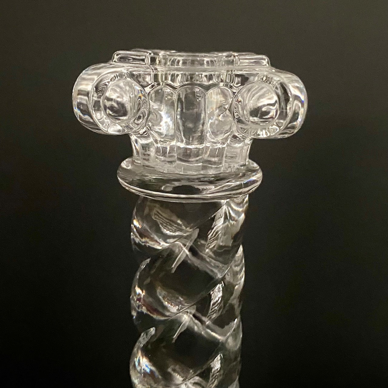 Pair Stunning Baccarat Crystal Twist Column Crystal Candlesticks