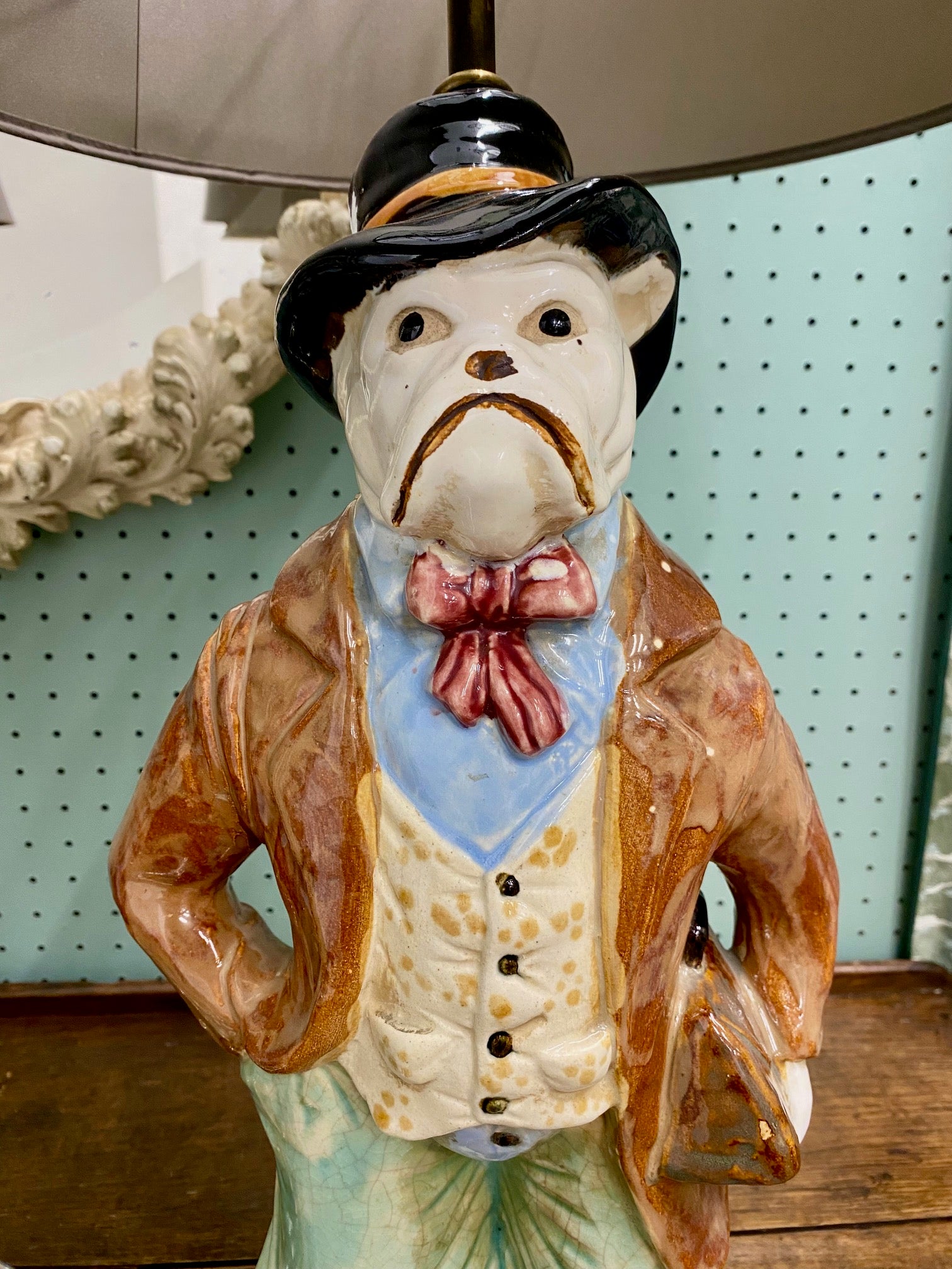 Fabulous Pair Large Dog Lamps – Sir Bulldog & Lady Afghan