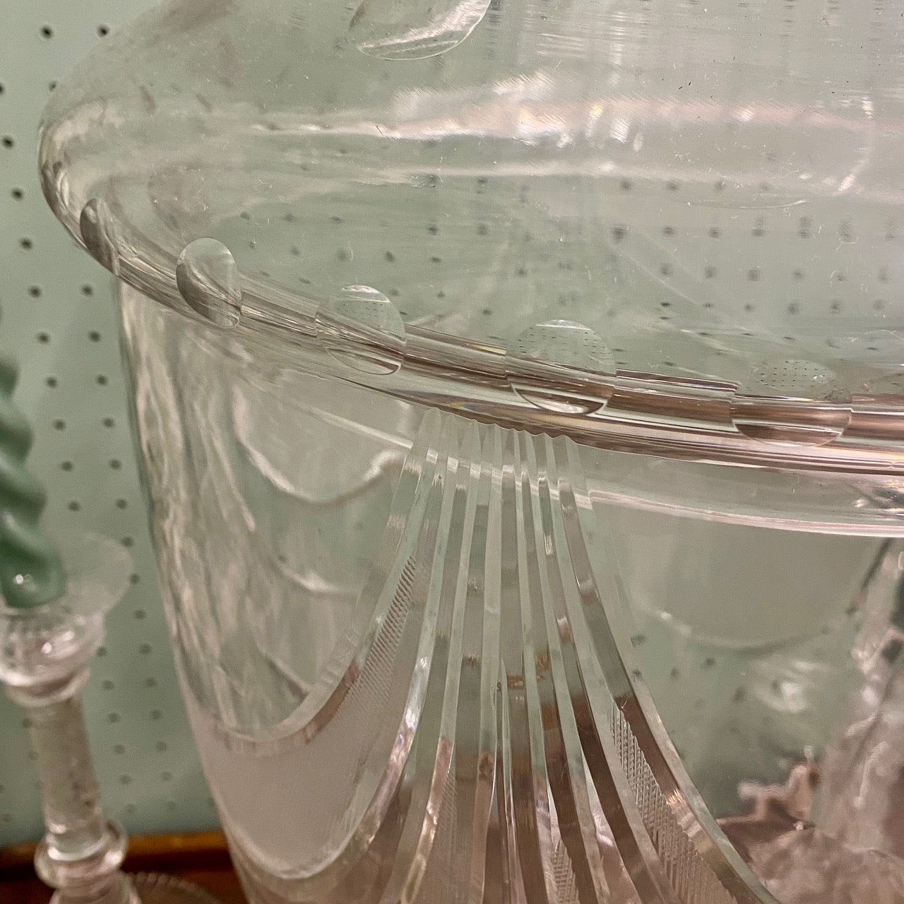 Pair Enormous 1920's Glass Apothecary Jars