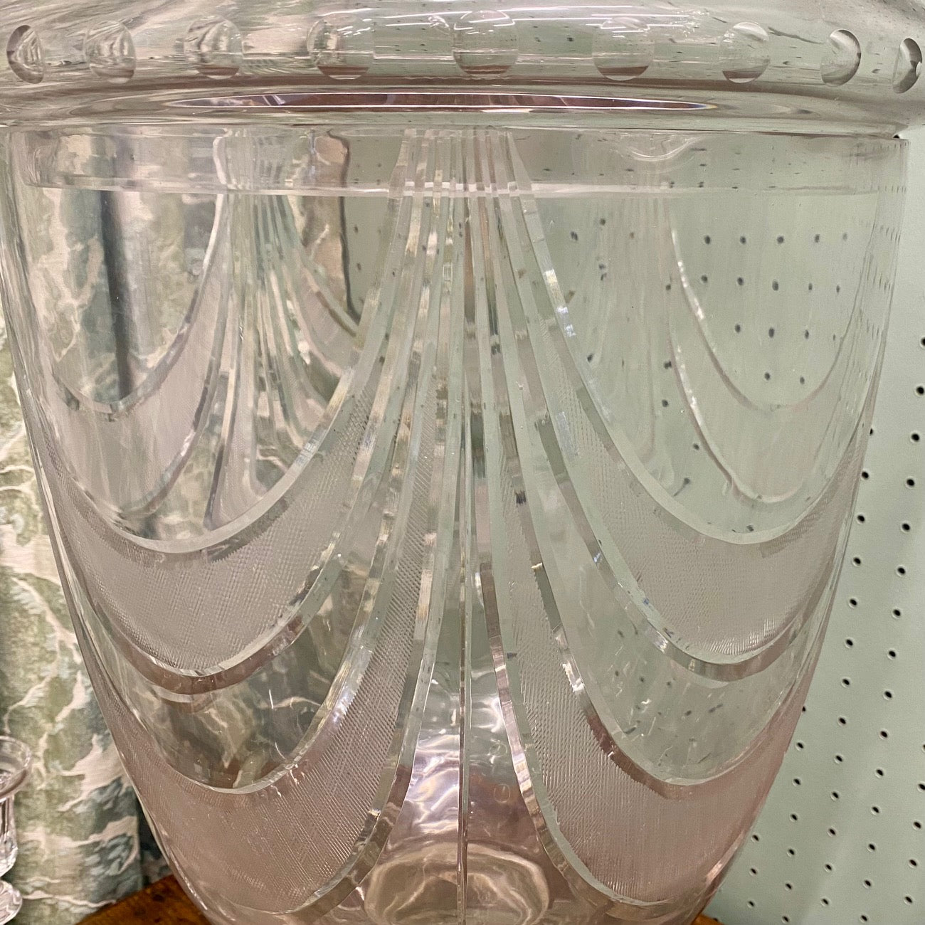 Pair Enormous 1920's Glass Apothecary Jars