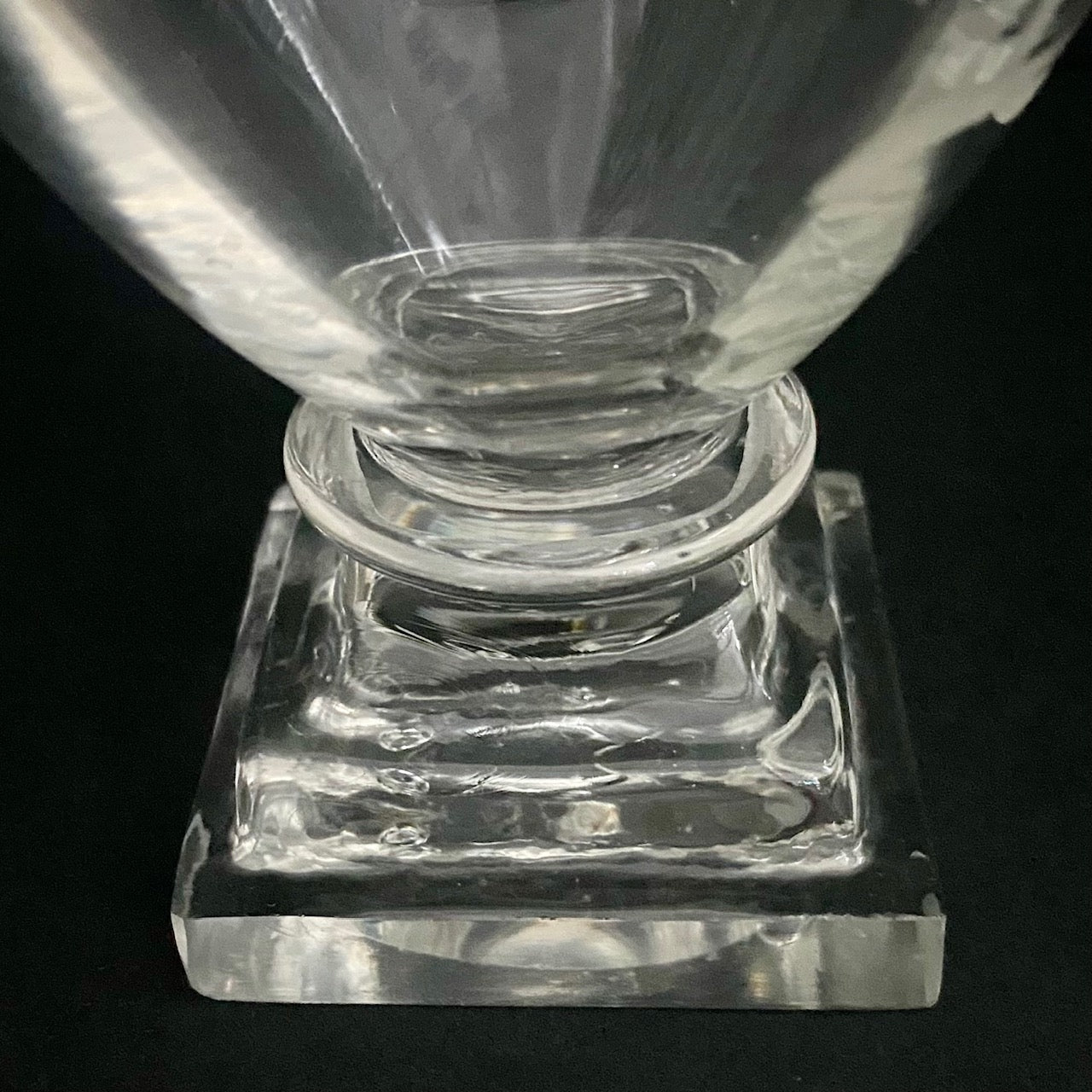 Pair Victorian Crystal Hand Blown Engraved Beer Rummers