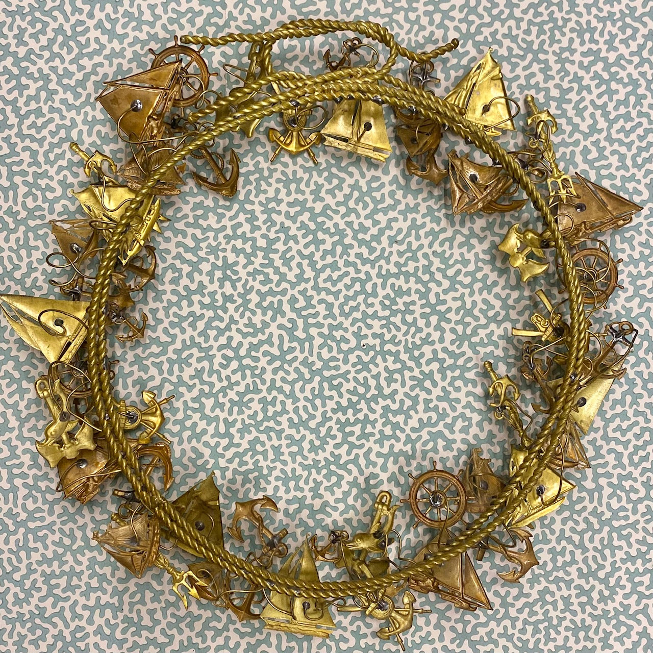 Vintage Brass Nautical Wreath