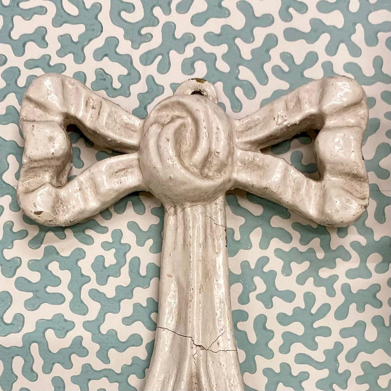 Trio Vintage White Painted Sconces