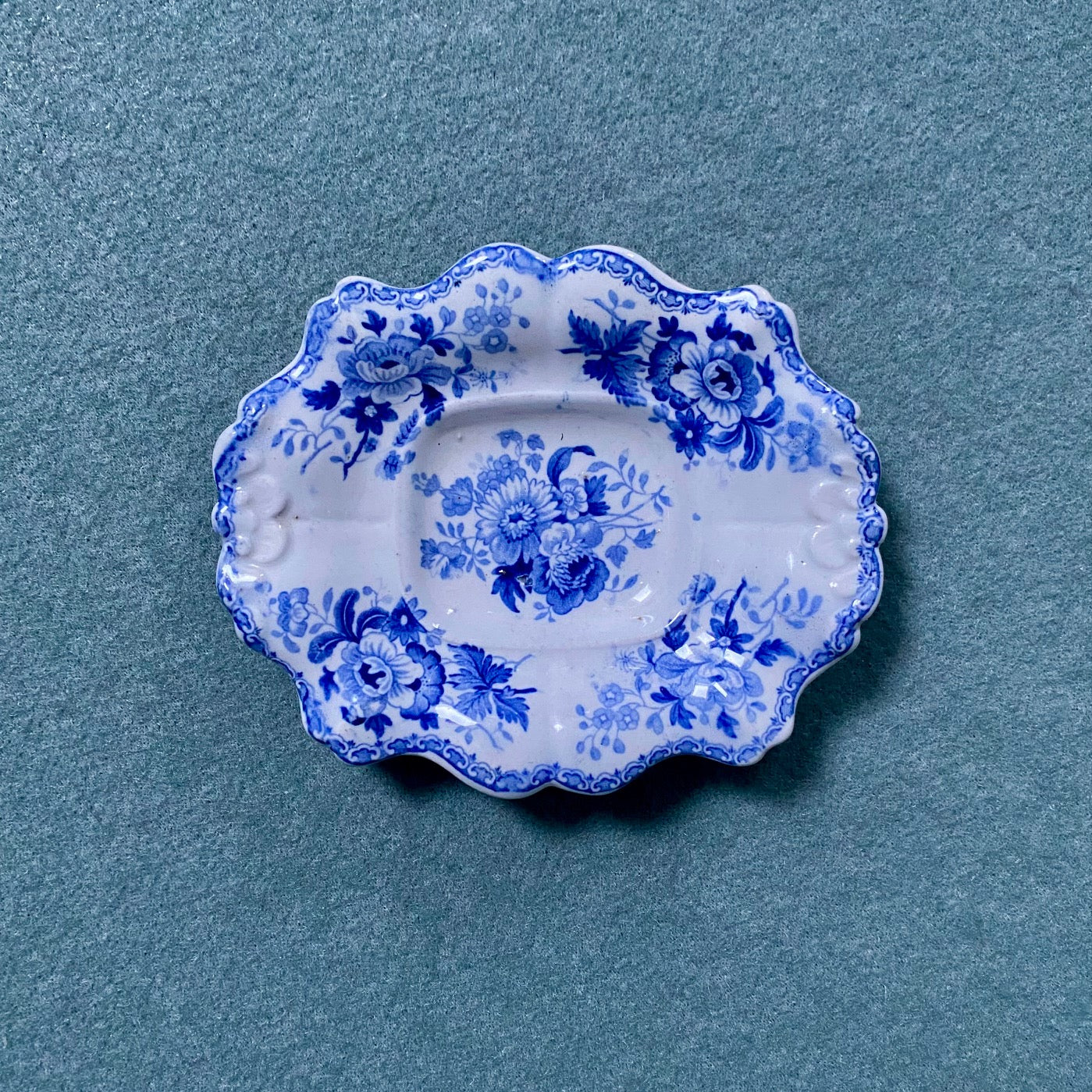 Large Antique Blue & White Wall Display