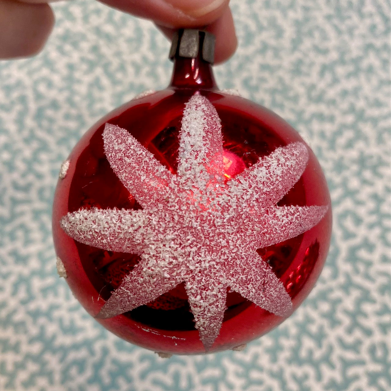Vintage Red Mercury Glass Baubles