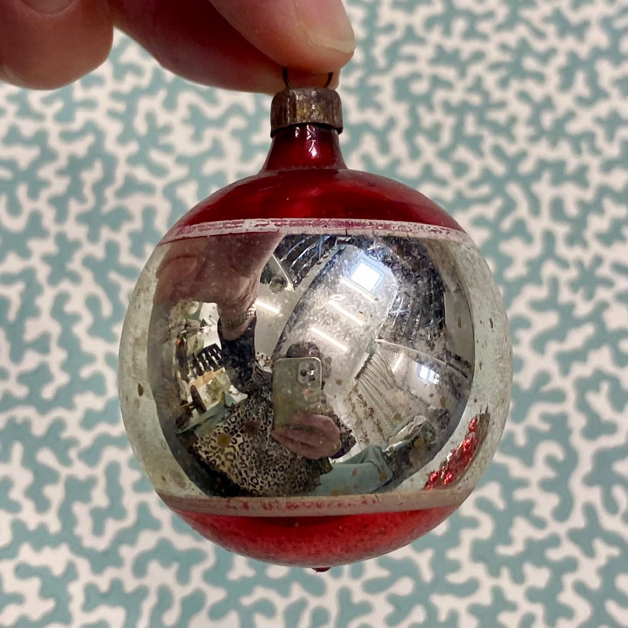 Vintage Red Mercury Glass Baubles
