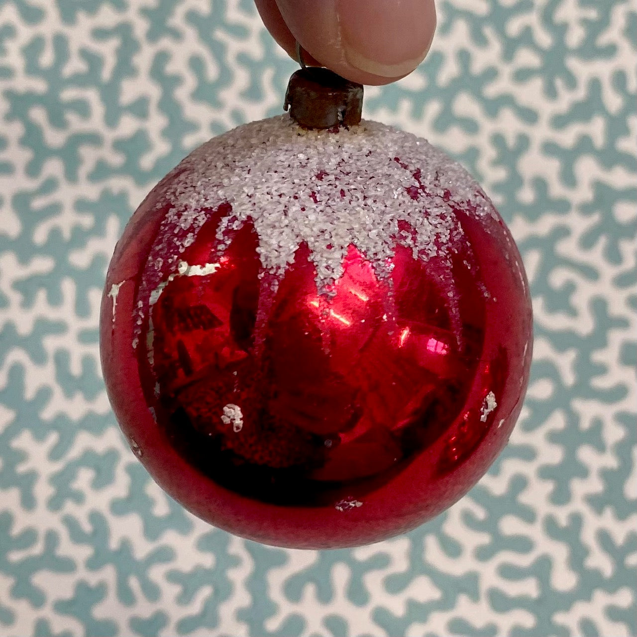 Vintage Red Mercury Glass Baubles