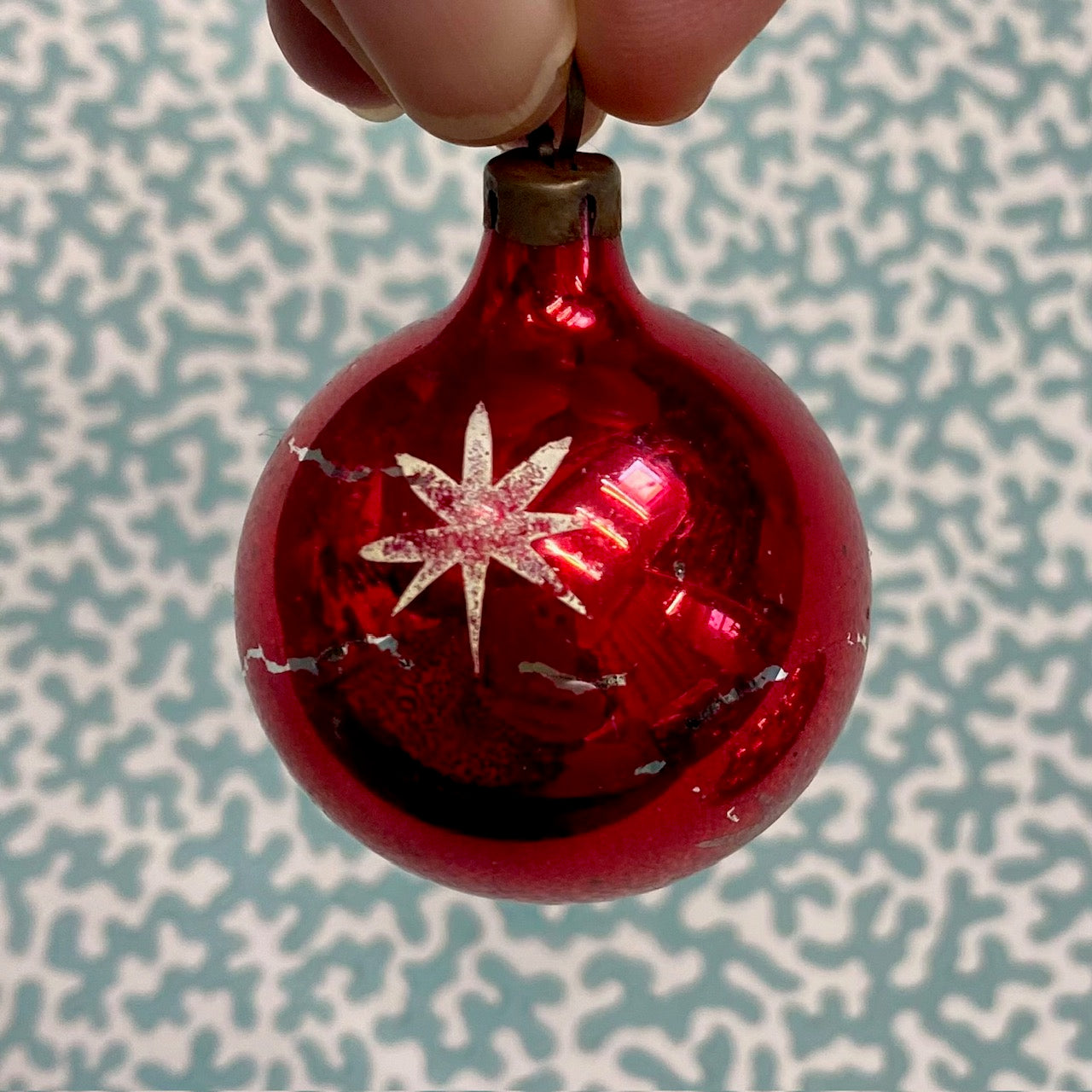 Vintage Red Mercury Glass Baubles