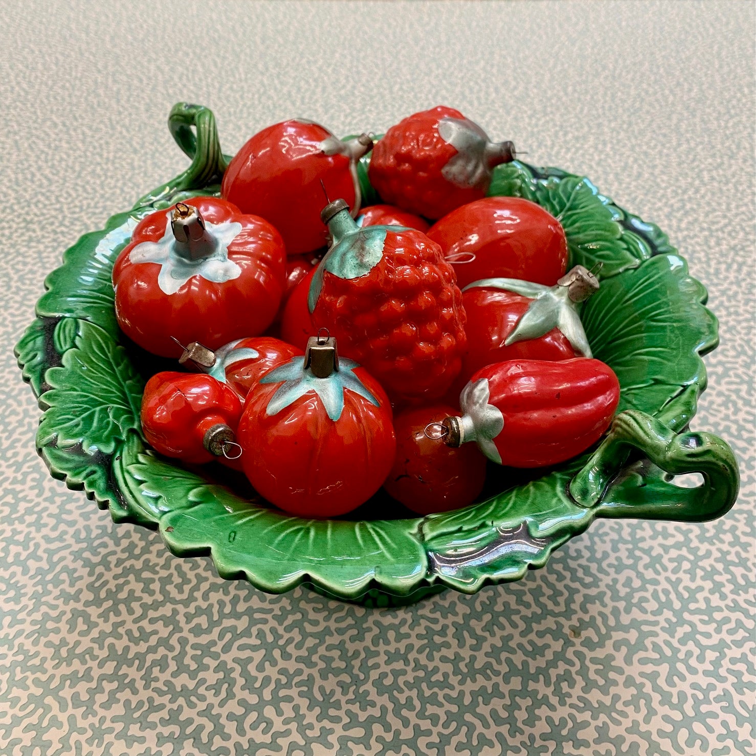 Bundle of Red Vintage Ukrainian Glass Fruit & Veg