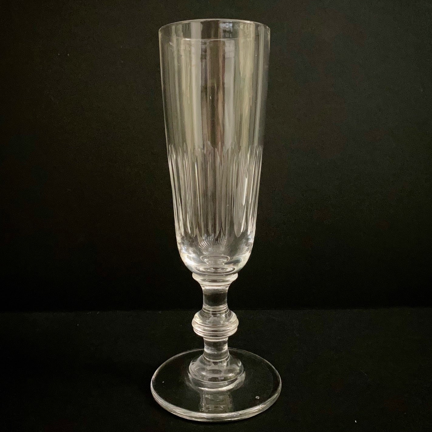 Lovely 1890's Crystal Champagne Flutes Set of 7