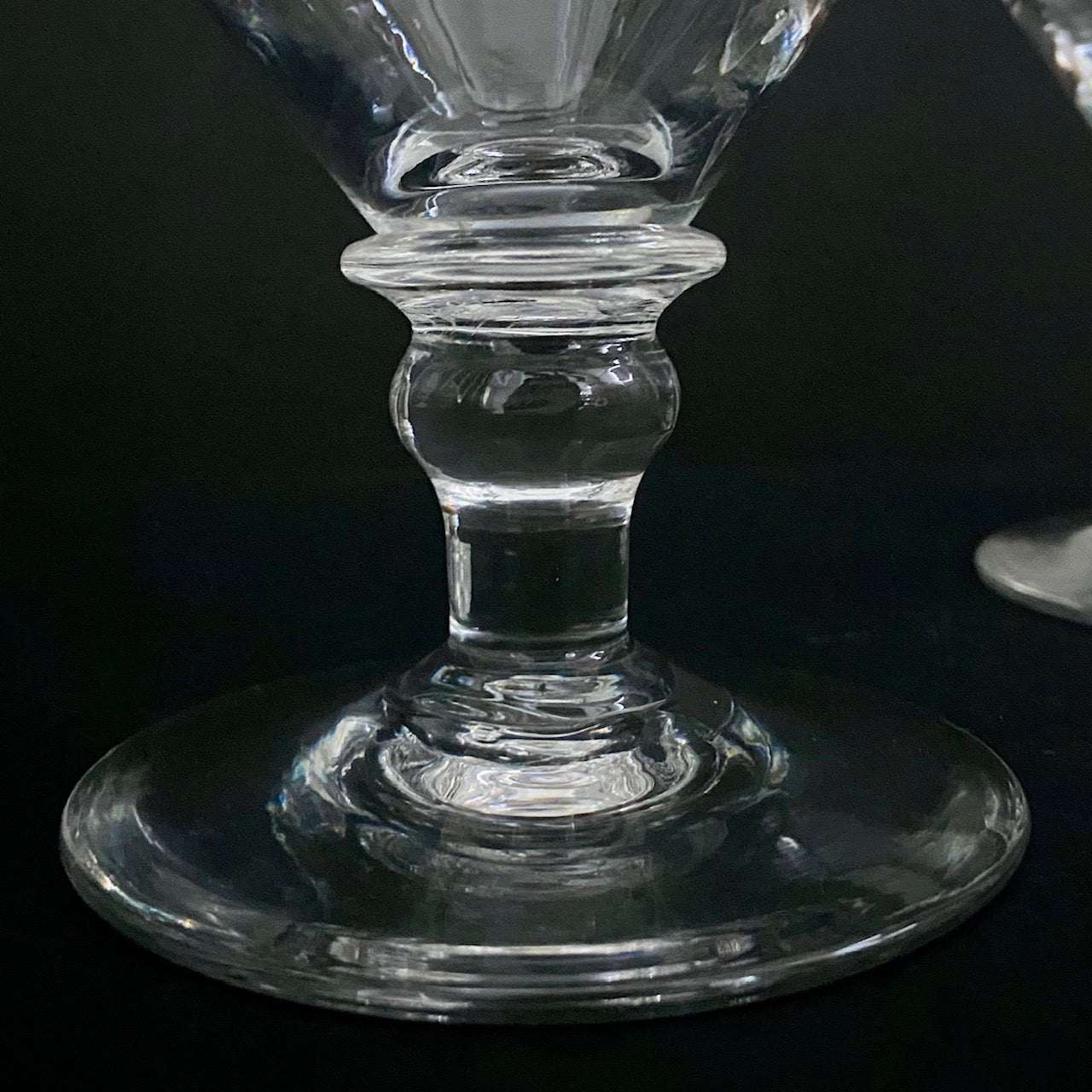 Pair Large Fabulous Antique Crystal Goblets