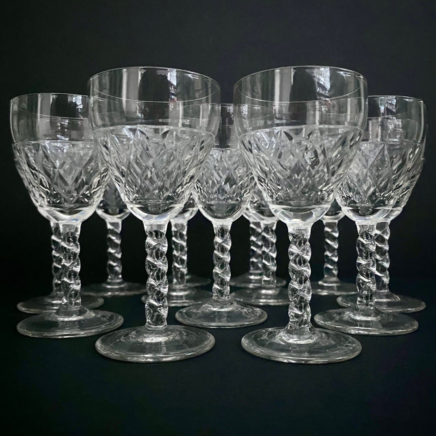 1950's Sweet Wine Glasses Set of 13