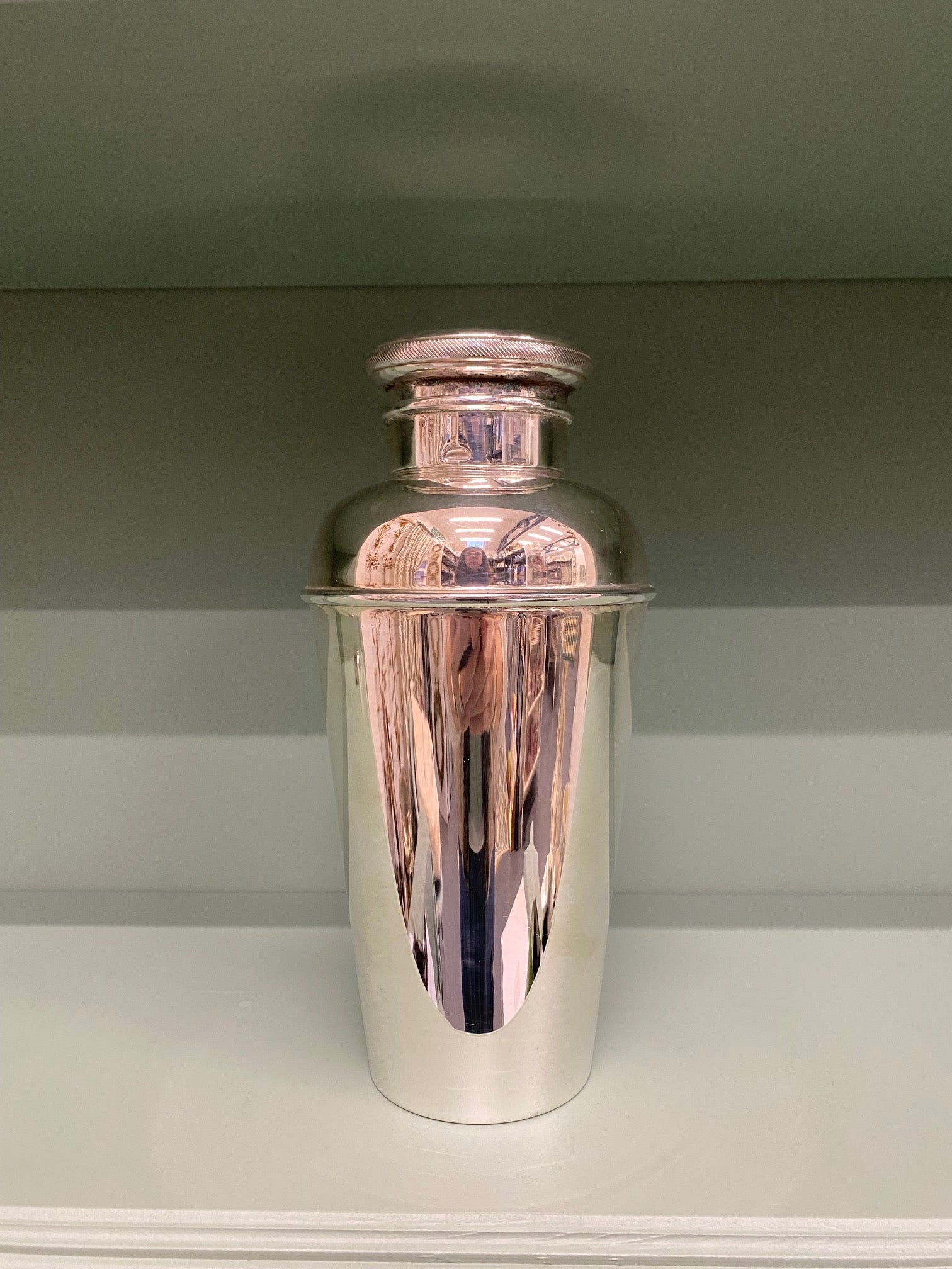ART DECO 1920’S LARGE SILVER PLATED COCKTAIL SHAKER