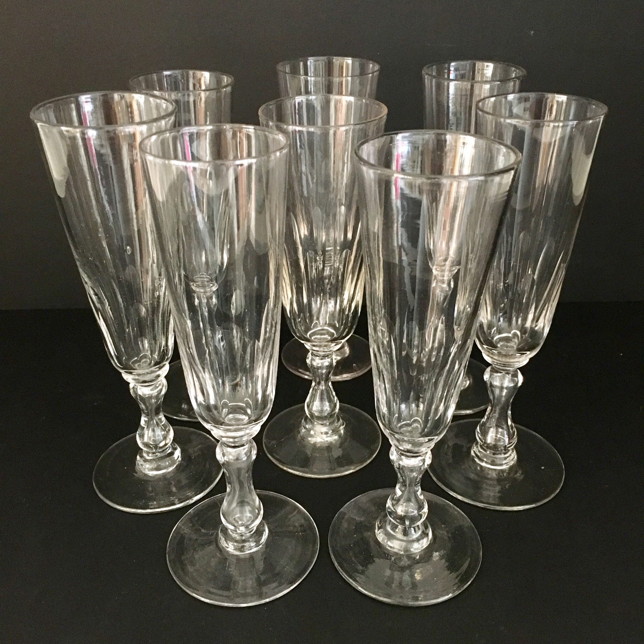 SET 8 BELGIAN CHAMPAGNE FLUTES