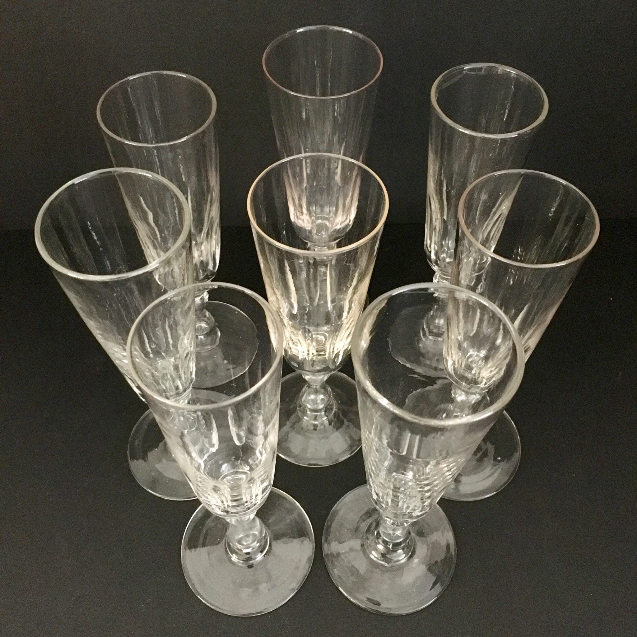 SET 8 BELGIAN CHAMPAGNE FLUTES