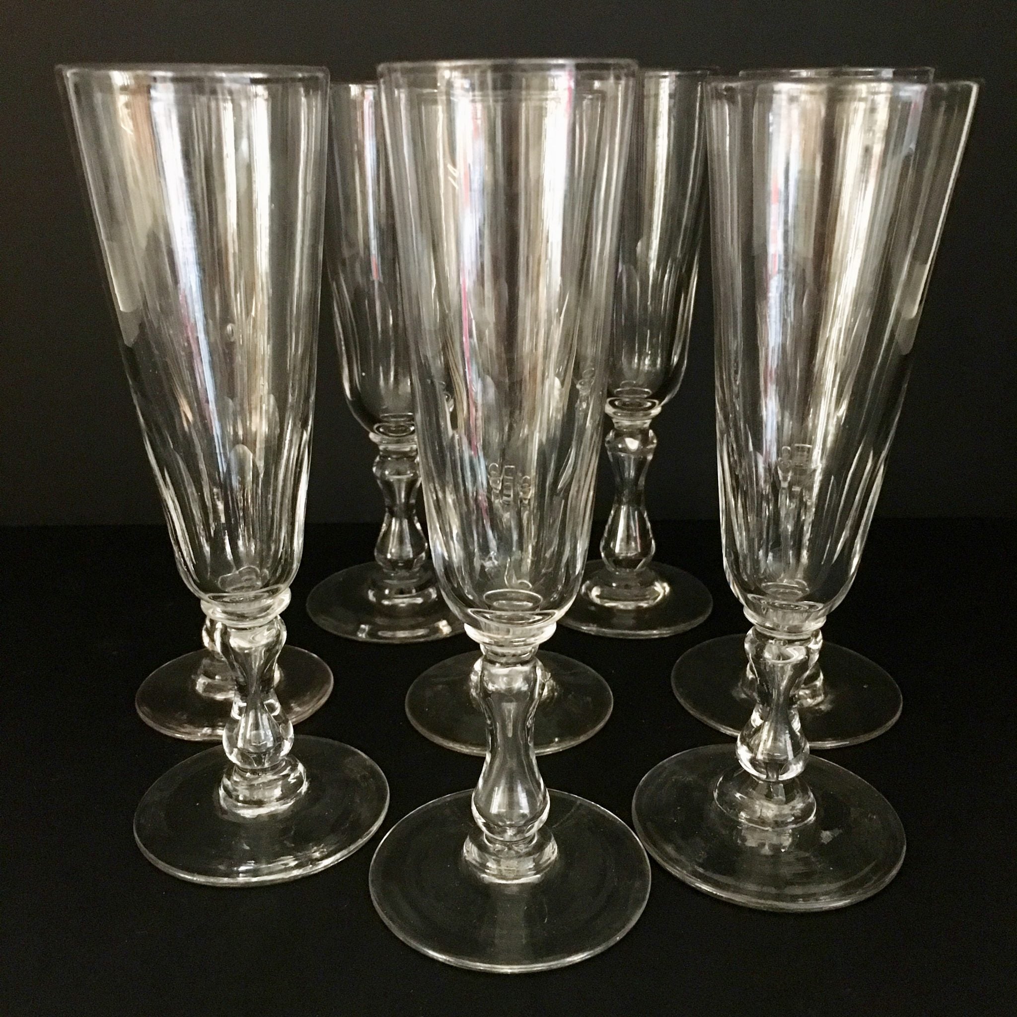 SET 8 BELGIAN CHAMPAGNE FLUTES