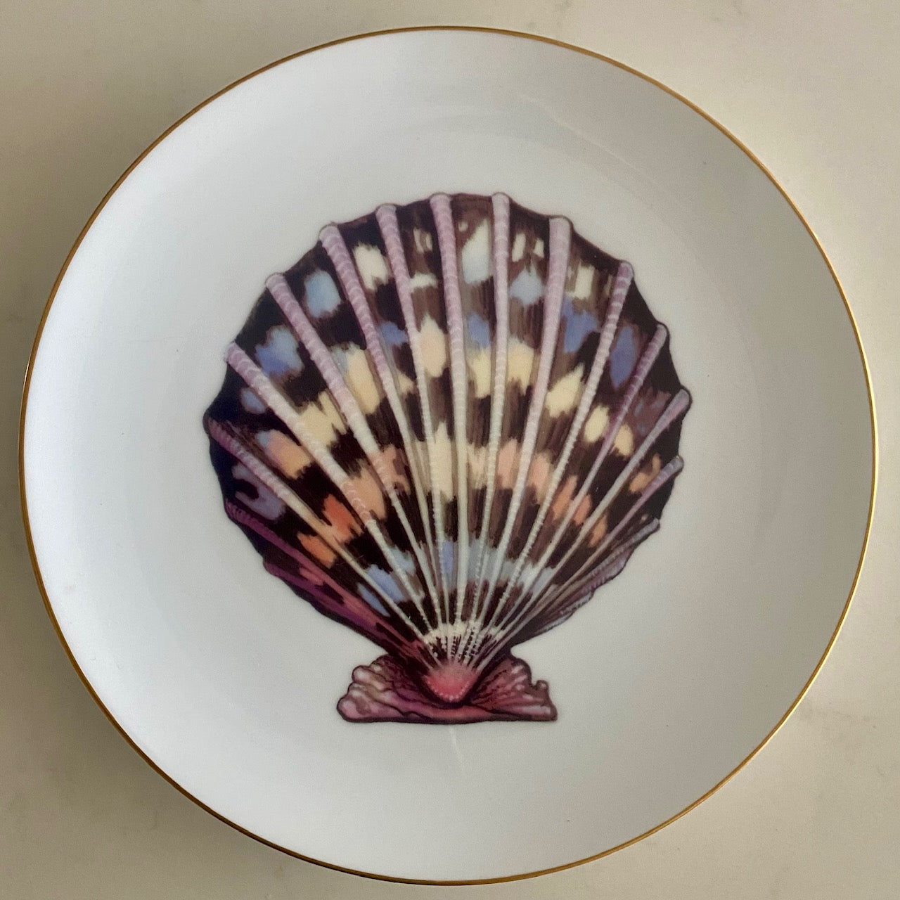 Set 20 Fitz & Floyd Du Mer Seashell Pattern Porcelain Side Plates F183