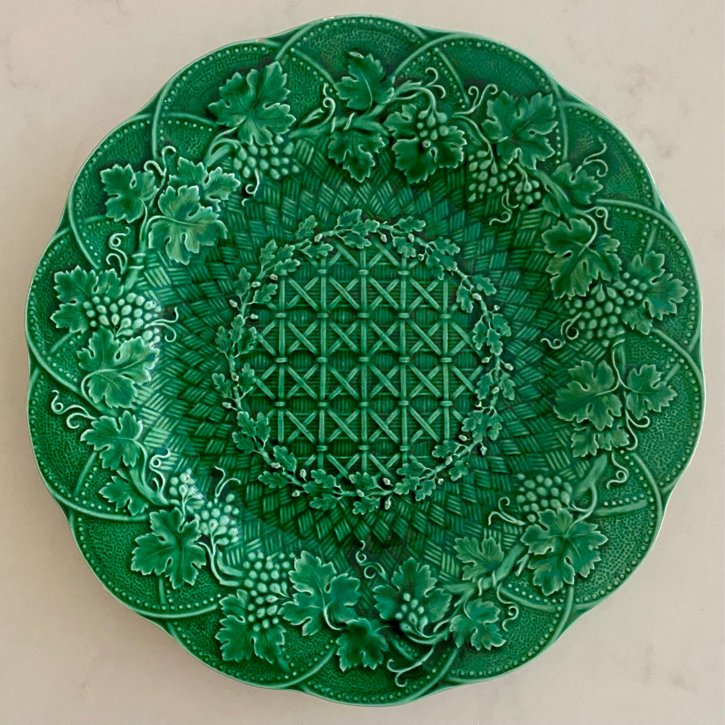 Antique Wedgwood Majolica Plates set of 12 D145