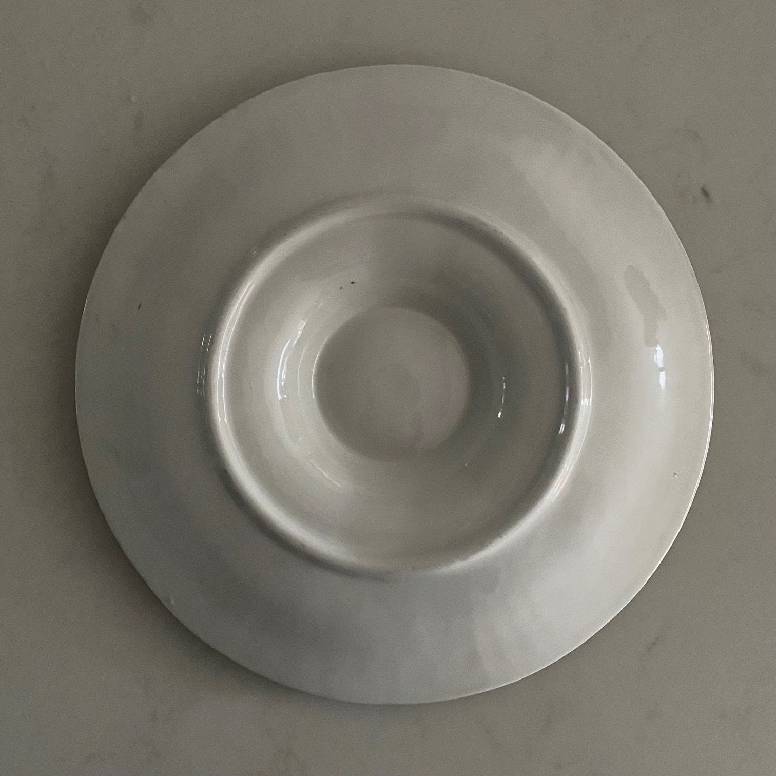 Vintage French 19th Century Majolica Basket Weave and Rope Design Oyster Platter & Six Plates F177