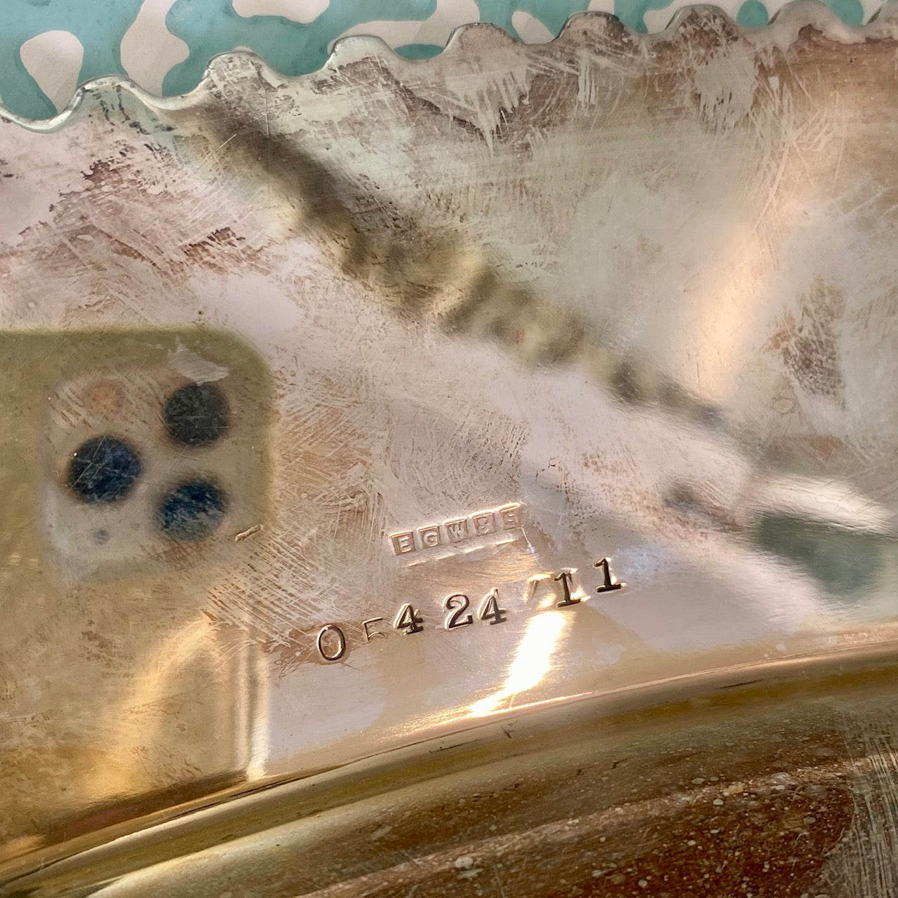 HUGE Oval Silver Plated Tray  U50