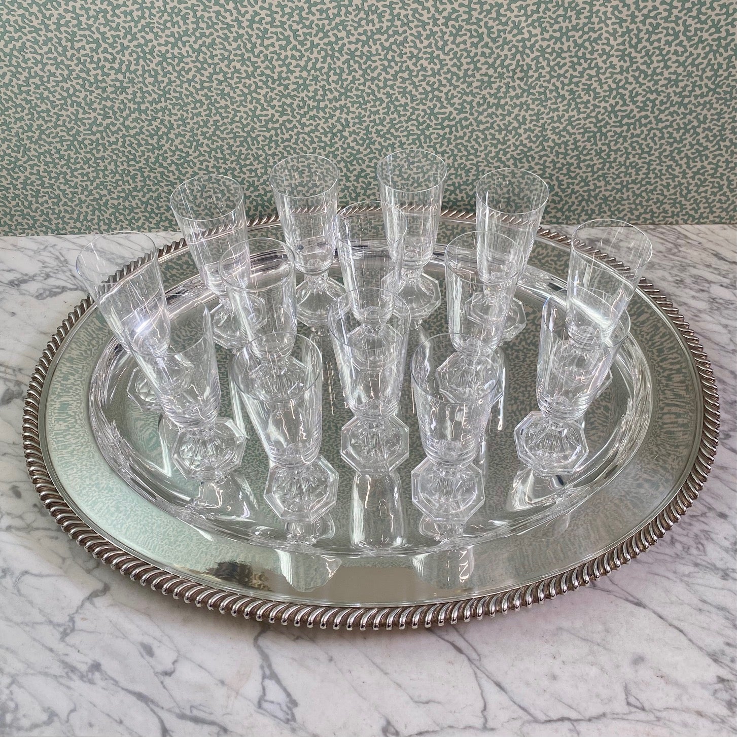 HUGE Oval Silver Plated Tray  U50