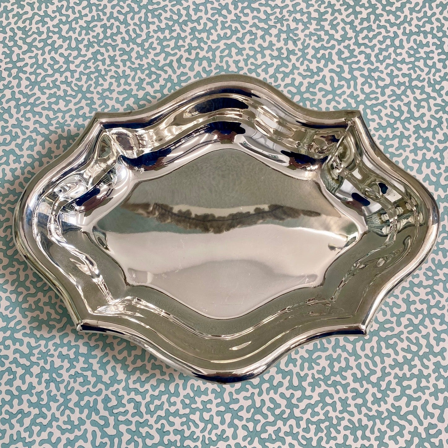 Charming Decorative Silver Plated Oval Dish  C184