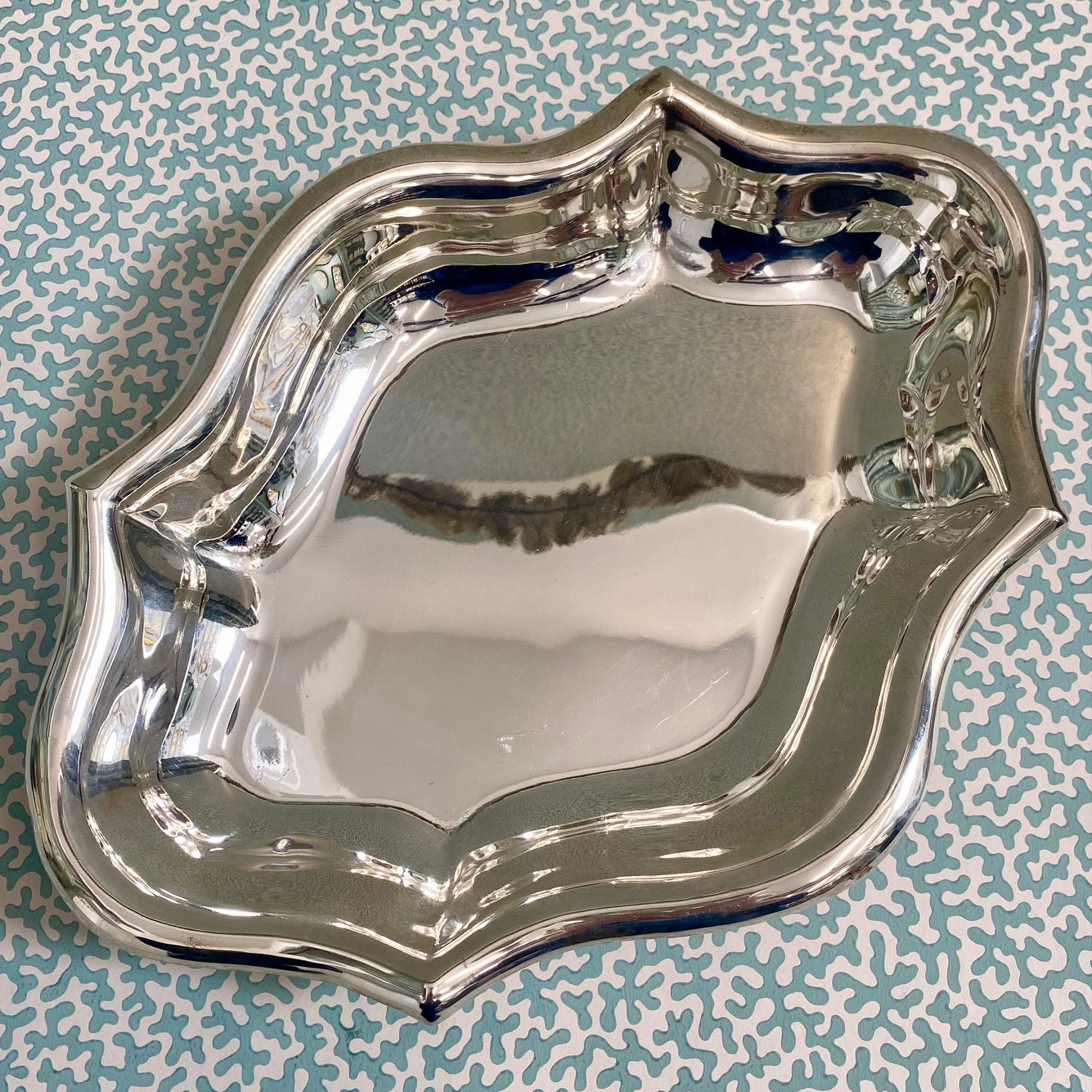Charming Decorative Silver Plated Oval Dish  C184