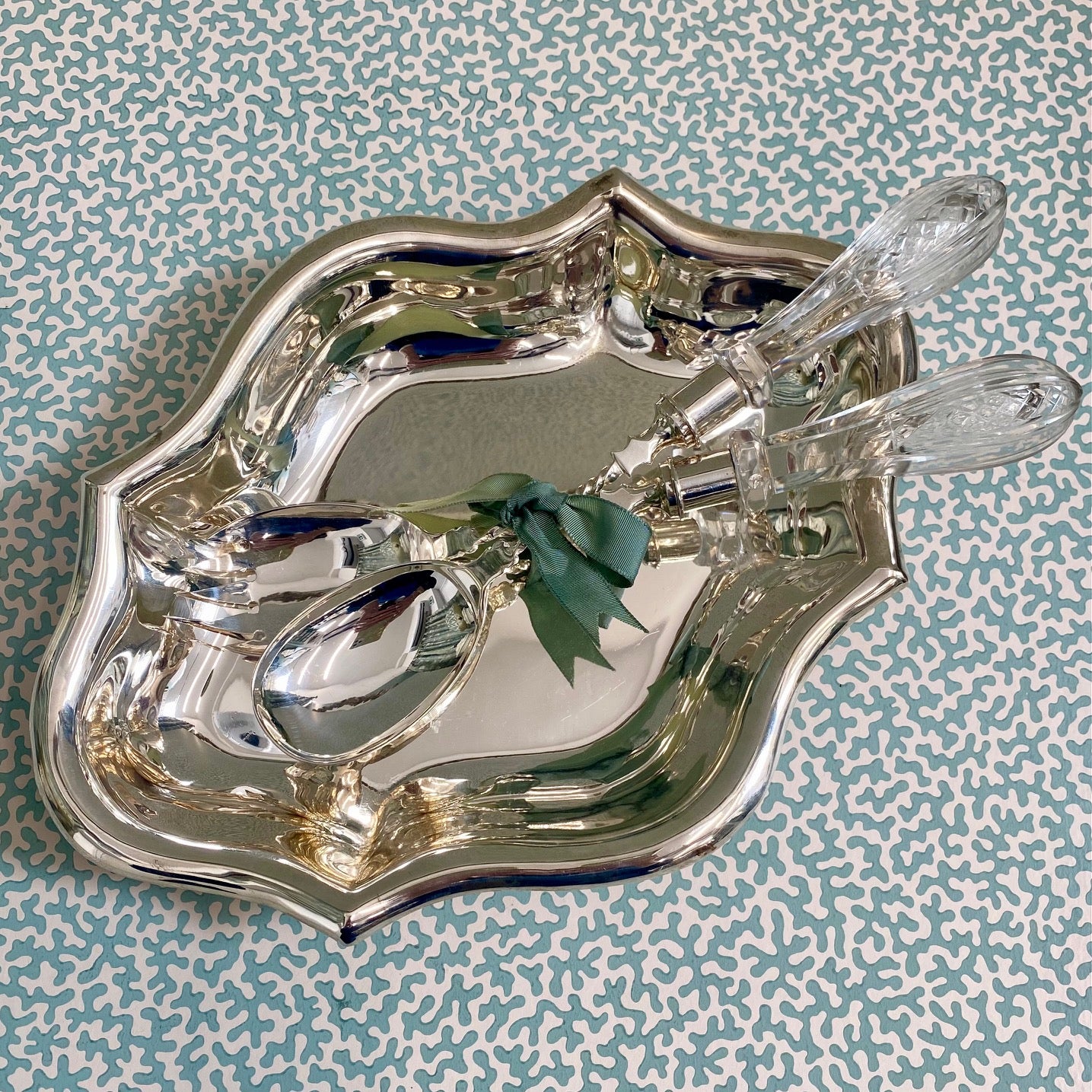 Charming Decorative Silver Plated Oval Dish  C184