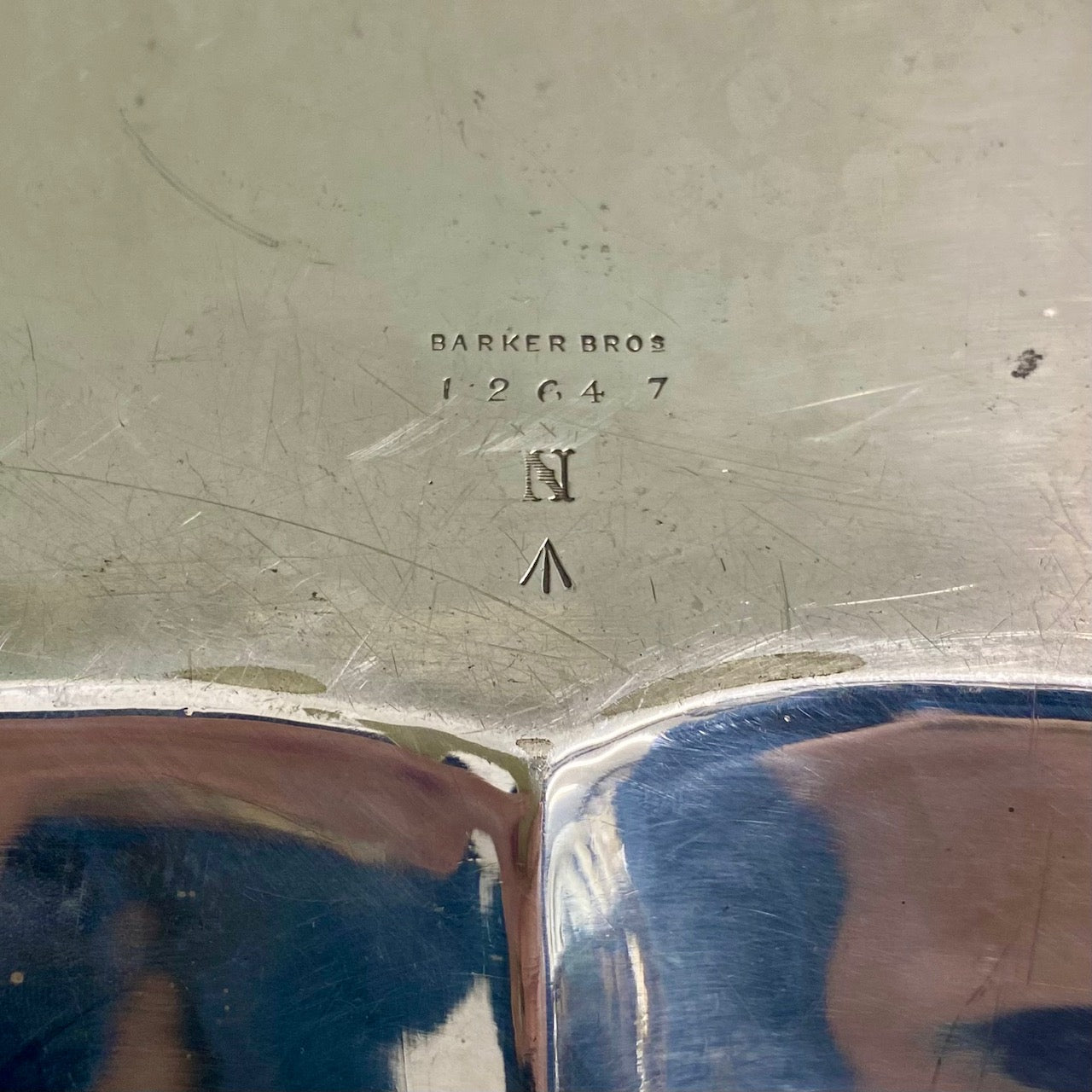 Silver Plate Deep Serving Dish with Beaded Scalloped Edge  C193