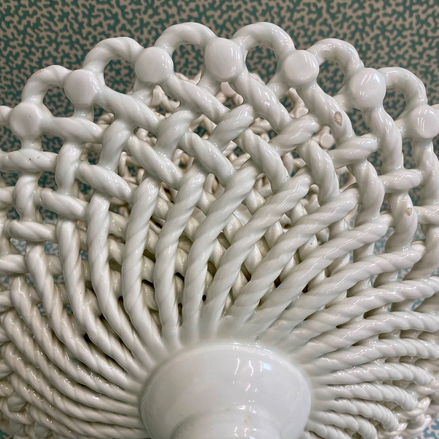 Cream Lattice Rope Pattern Double Cake Stand  C134