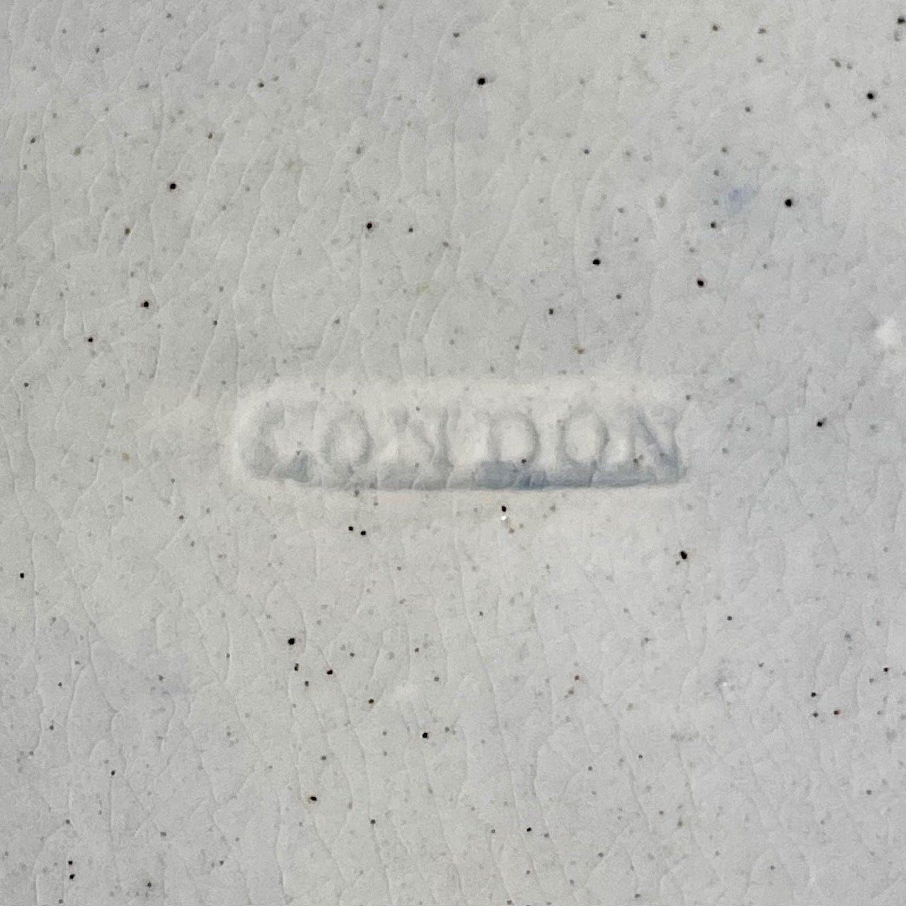 Large Victorian Blue Splatter Salad Bowl  Z33