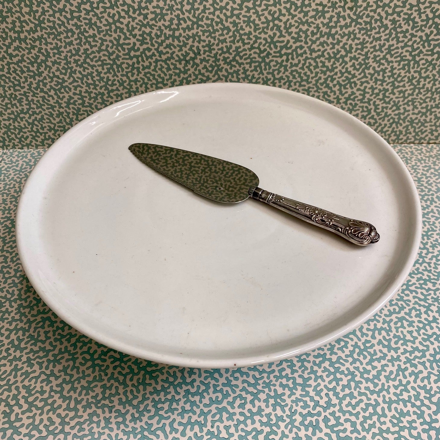 Large Belgian Ironstone Cake Stand  A50