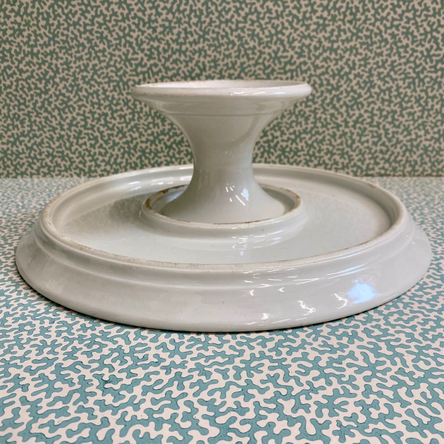Large Belgian Ironstone Cake Stand  A50