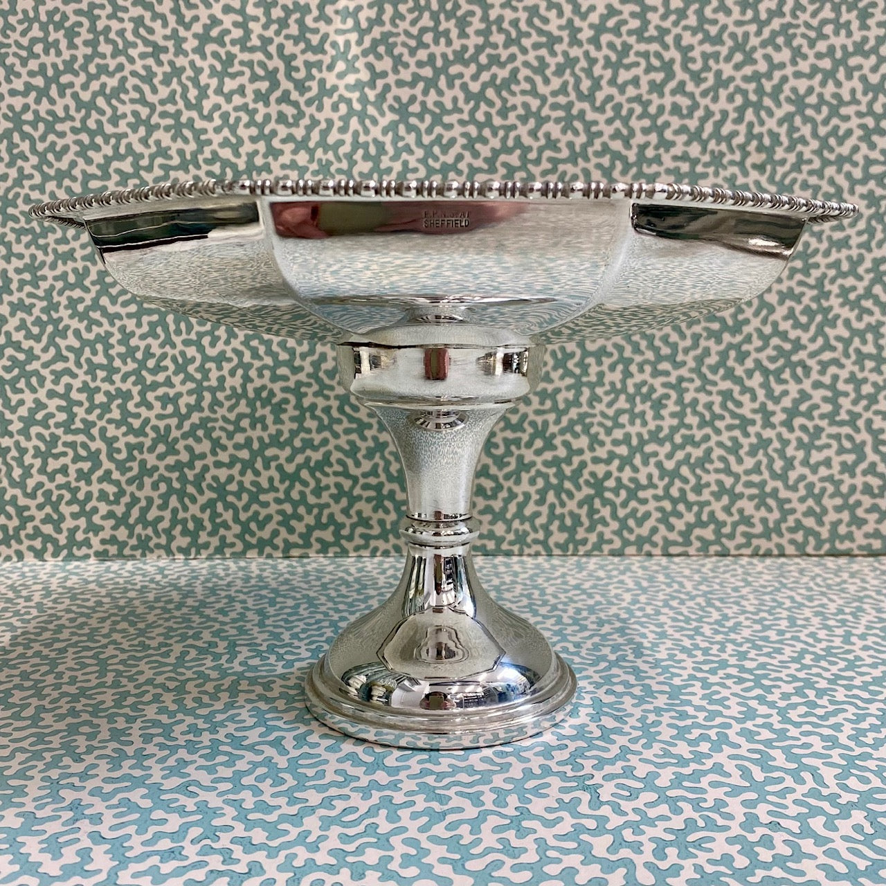 Octagonal Silver Plated Pedestal Tazza  G121