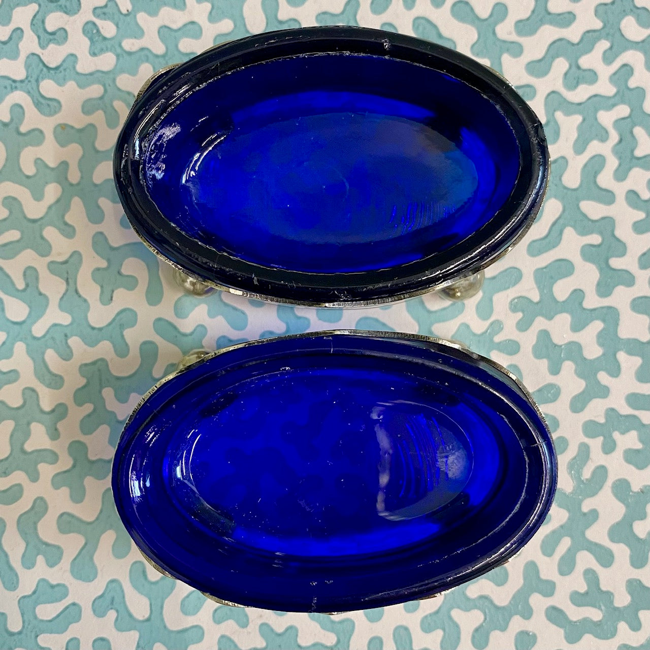 Pair Silver Plated Salts  X15