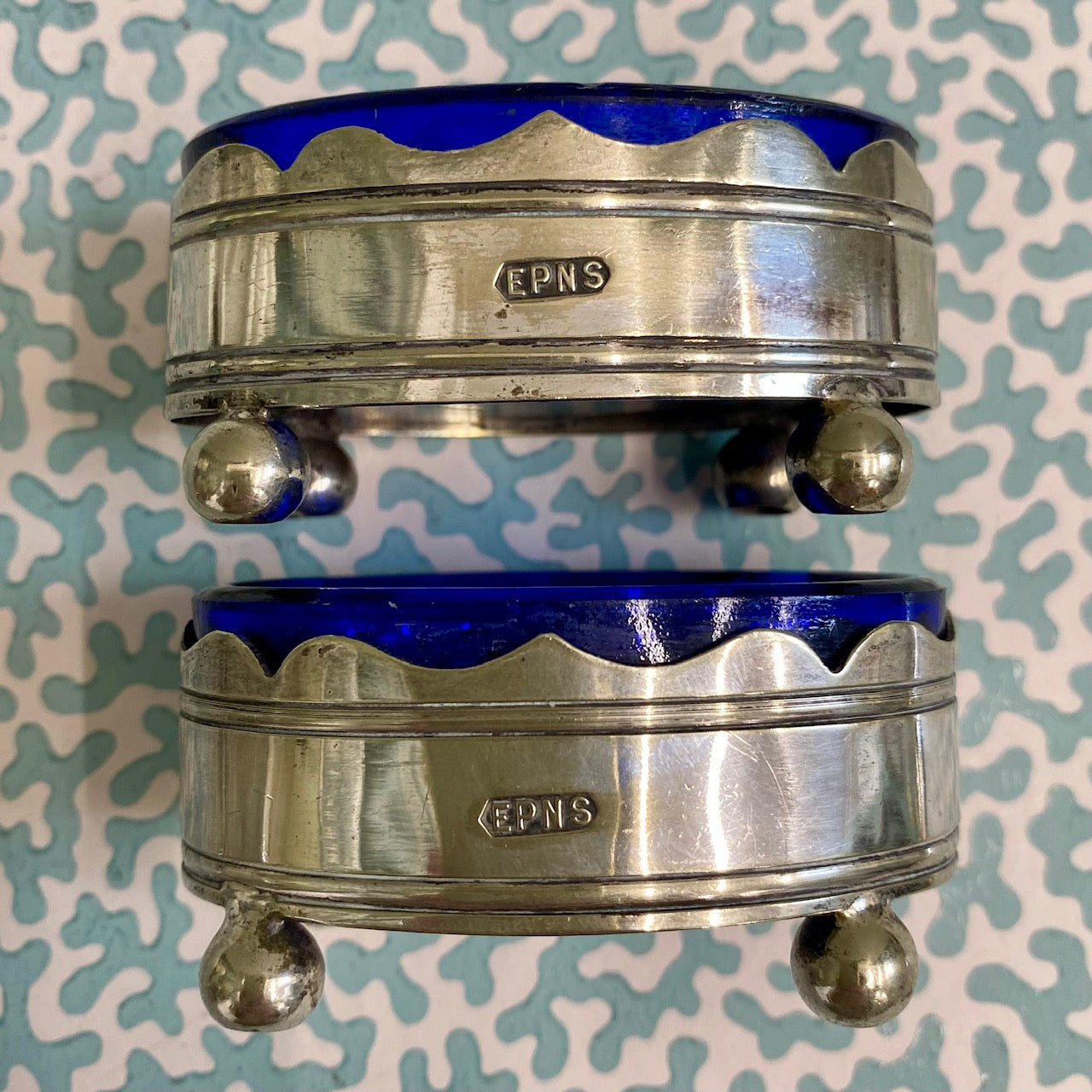 Pair Silver Plated Salts  X15