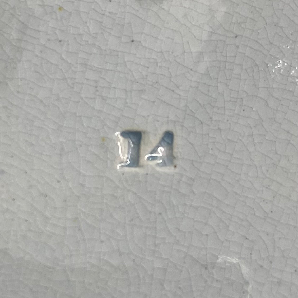 Medium Pearlware Feather Edge Serving Platter Late 18th Century  G139