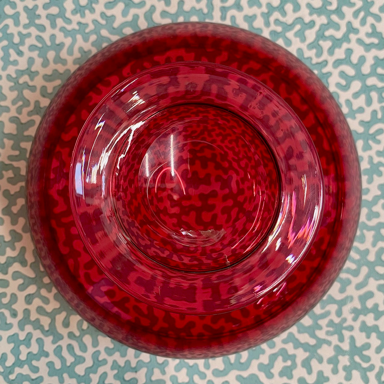 Cranberry Glass Bowl  S22