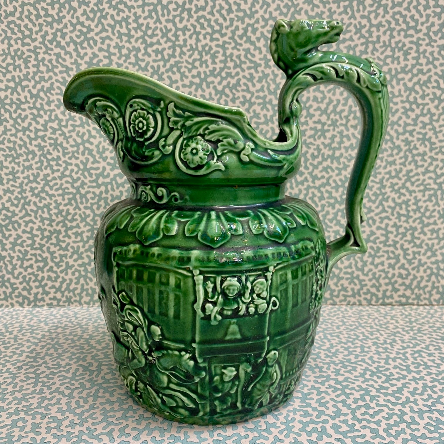 Large Green Arthur Wood Jug  D167