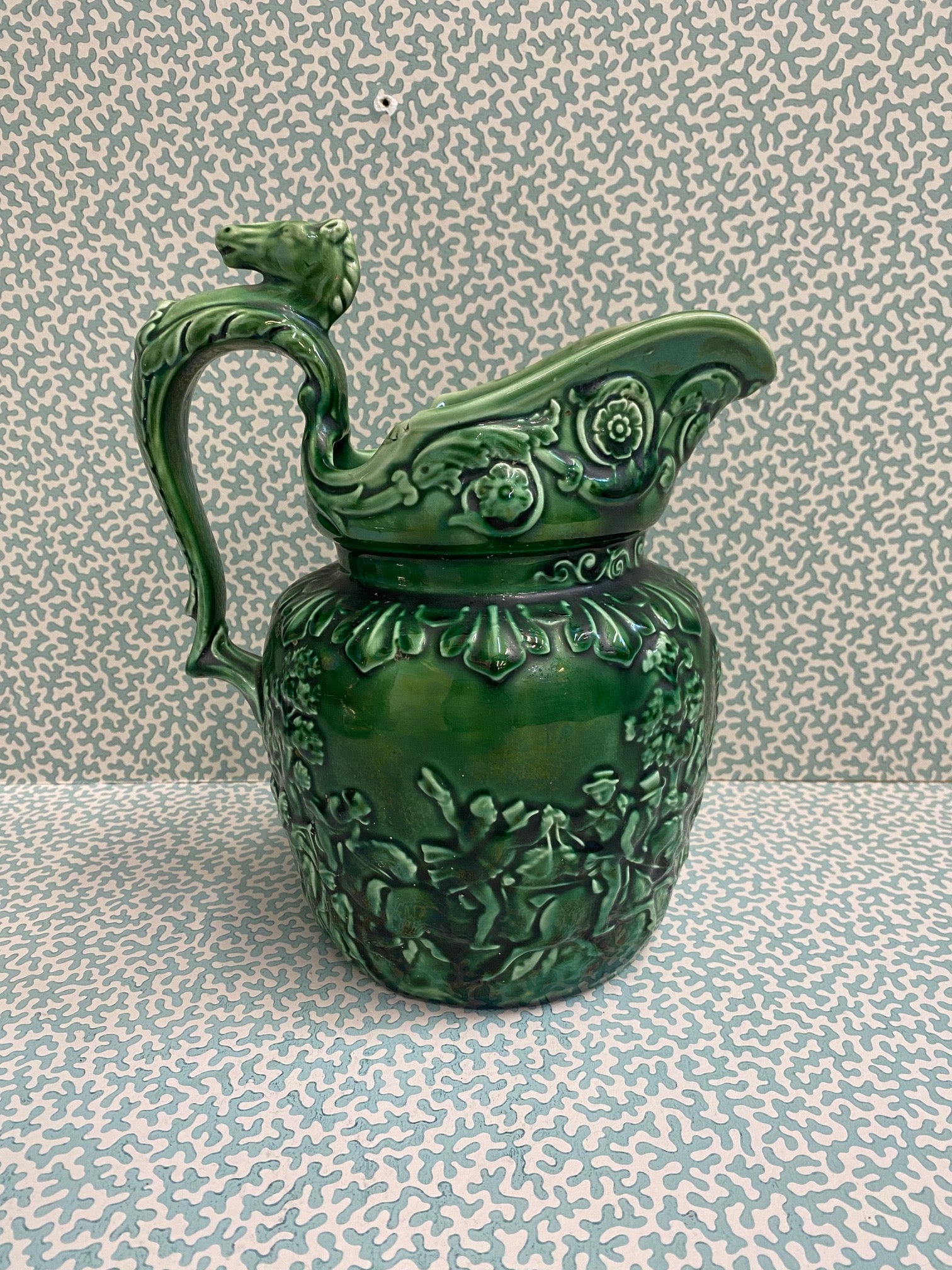 Large Green Arthur Wood Jug  D167