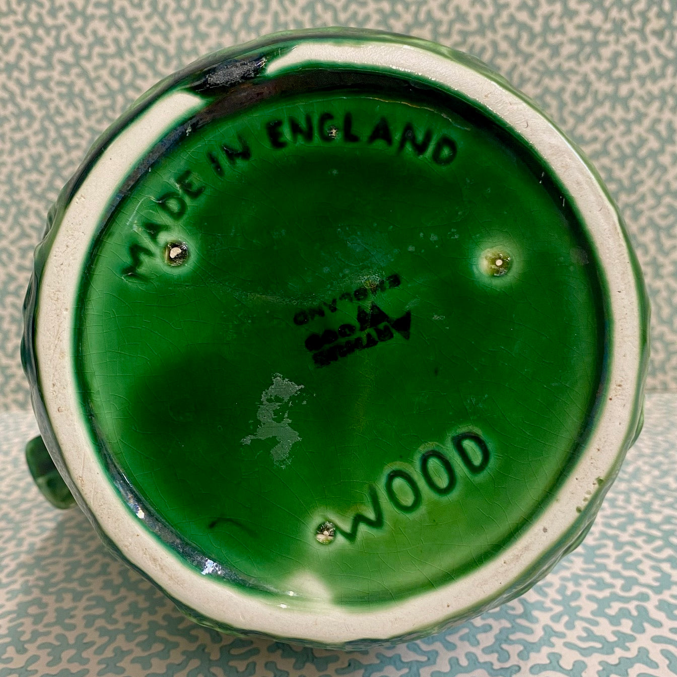 Large Green Arthur Wood Jug  D167