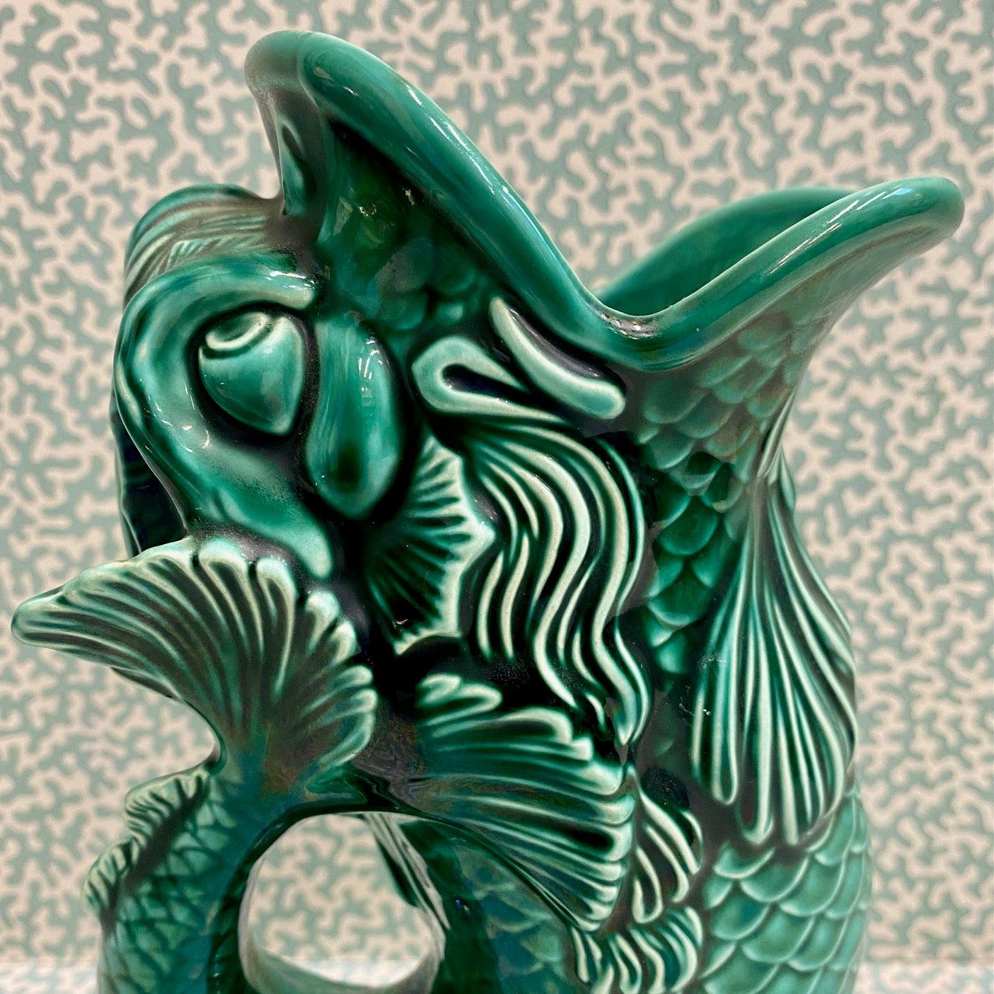 Rare Wedgwood Green Gurgle Dolphin Jug  L74