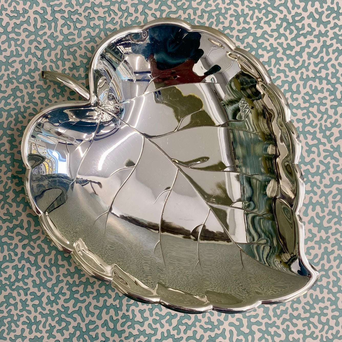 Silver Plated Leaf Dish A170