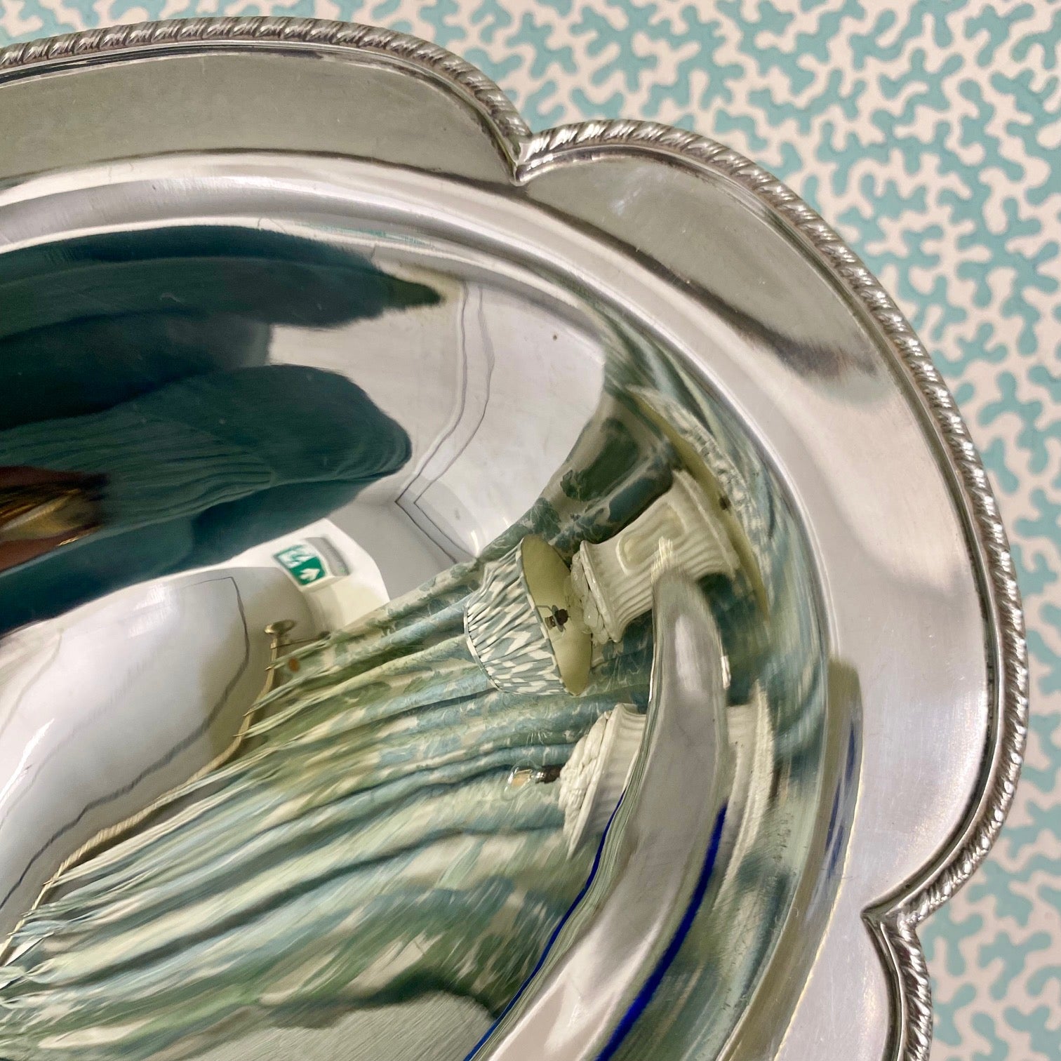 Silver Plated Oval Dish With Scalloped Edge  W54