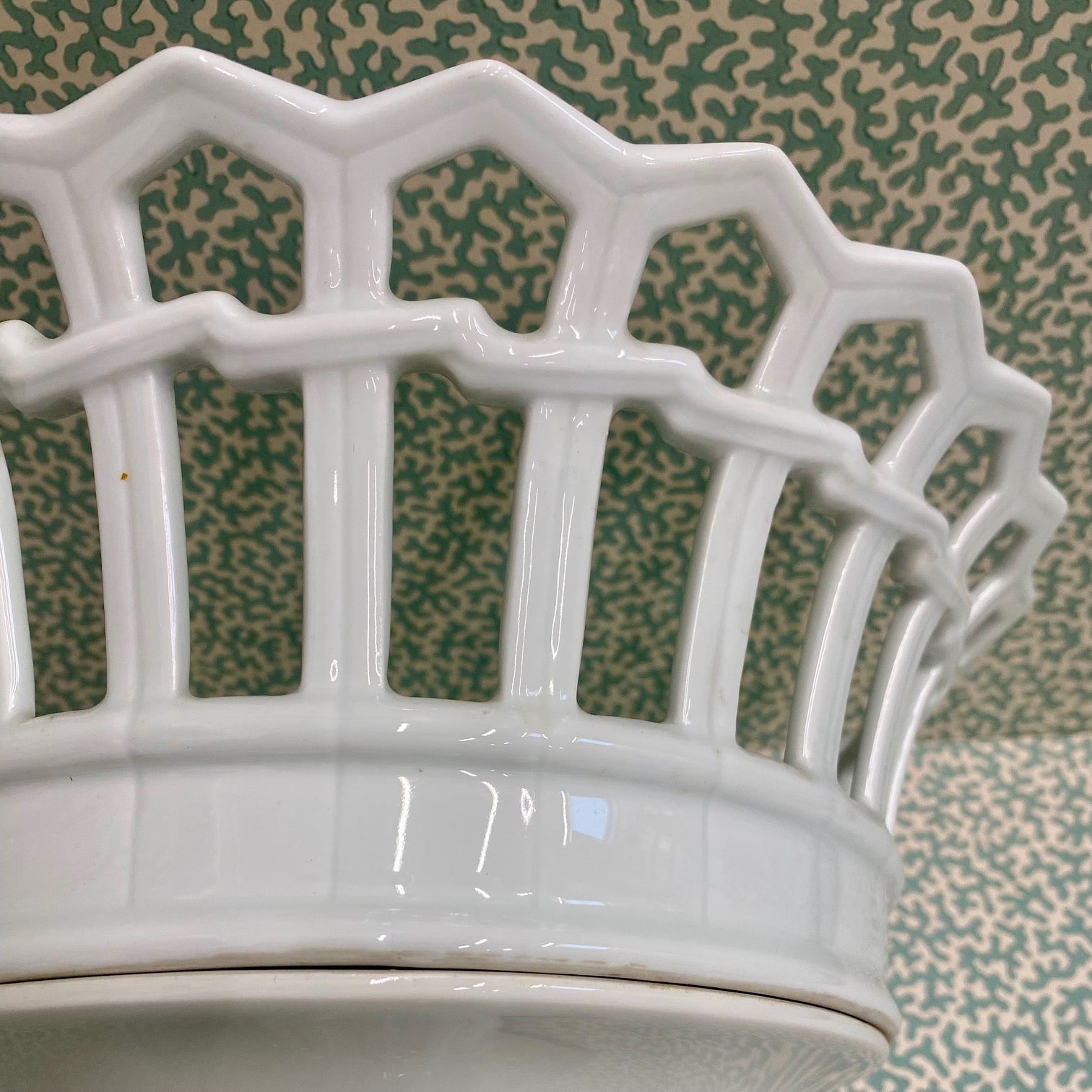 Large French Limoges Lattice Pedestal  G141