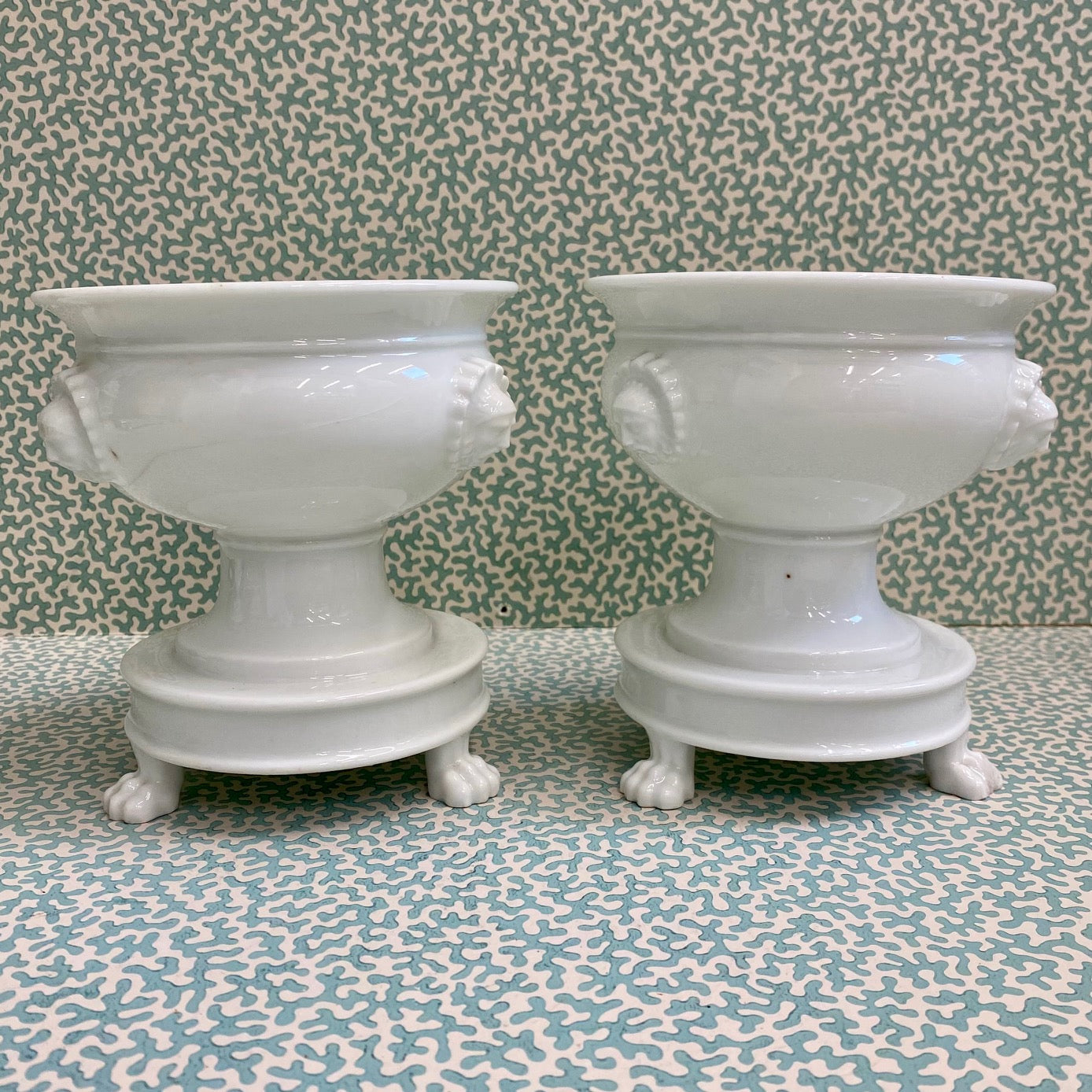 Pair Pedestal Bulb Planters  T20