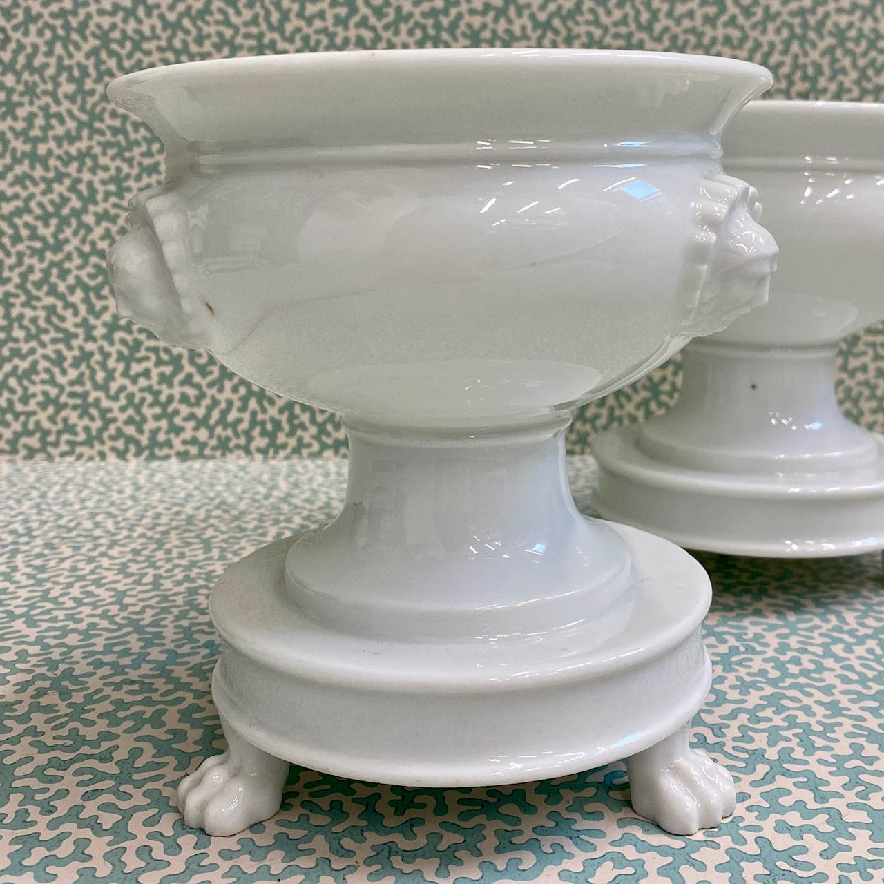 Pair Pedestal Bulb Planters  T20