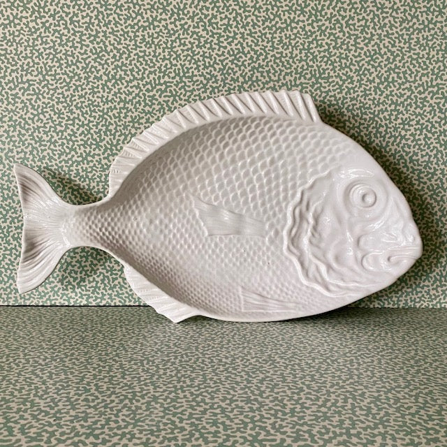 Vintage White Fish Serving Platter