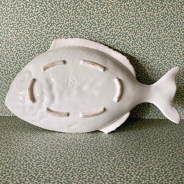 Vintage White Fish Serving Platter