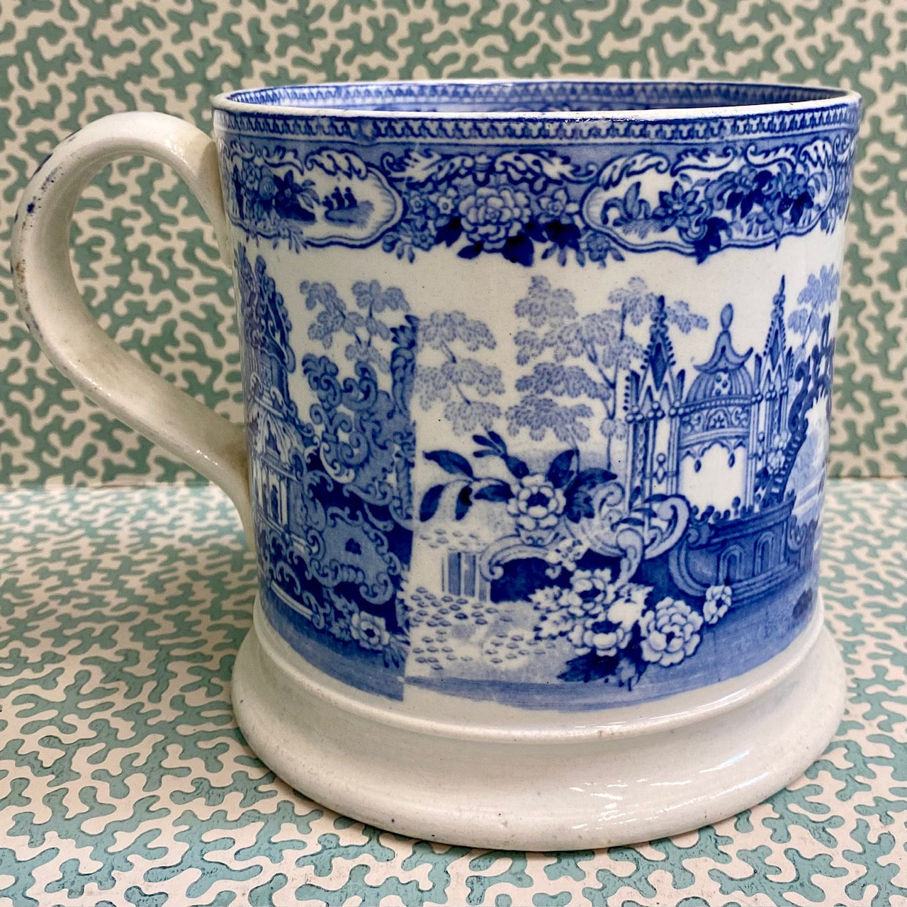 LARGE Victorian Blue & White Mug  R76